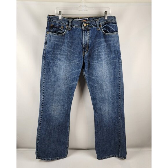 LEVIS 527 Jeans Mens 36x32 Blue Low Bootcut Denim - Picture 1 of 9